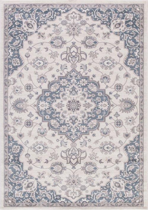 Lara Center Medallion Ivory-Blue