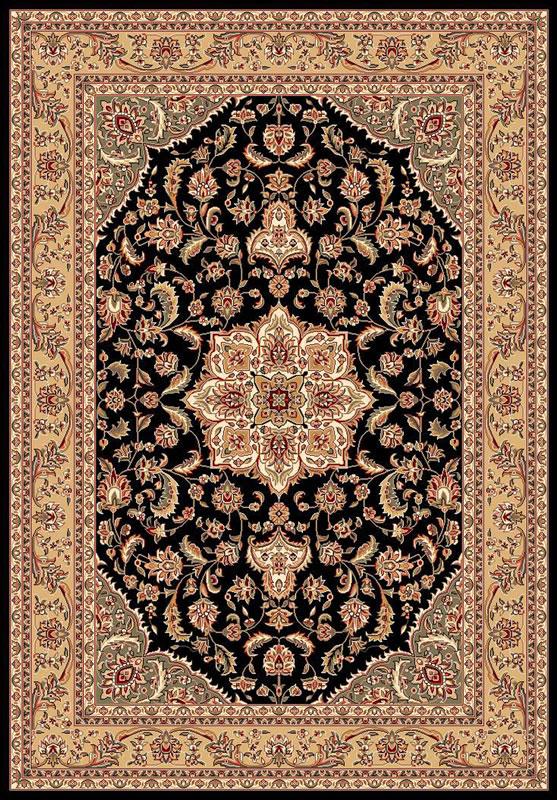Cambridge 7327 Black/Beige Kashan Medallion