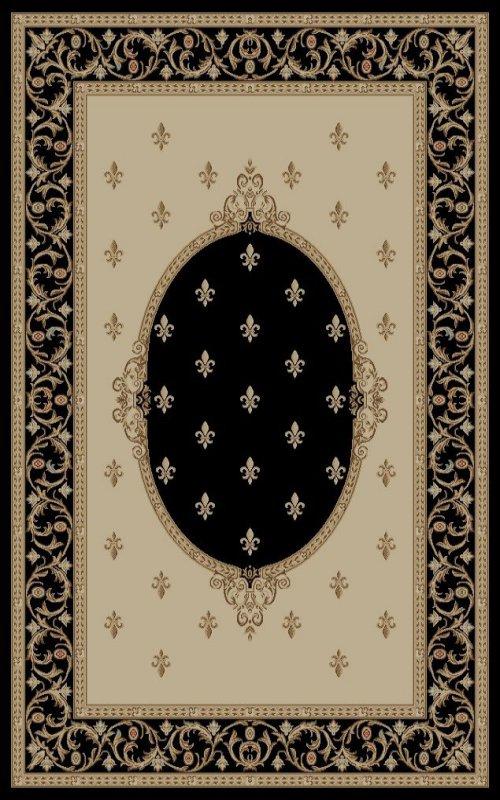 Jewel Fleur De Lys Medallion Black