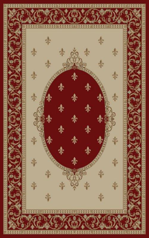 Jewel Fleur De Lys Medallion Red