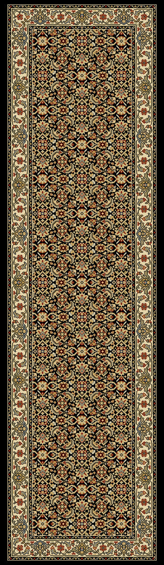 ANCIENT GARDEN 57011 BLACK/IVORY