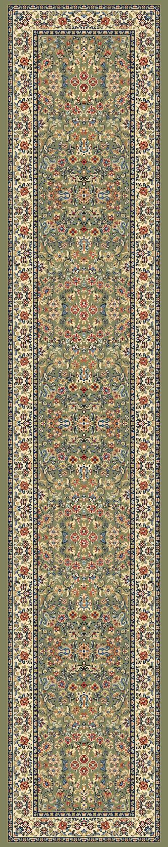 ANCIENT GARDEN 57078 GREEN/IVORY