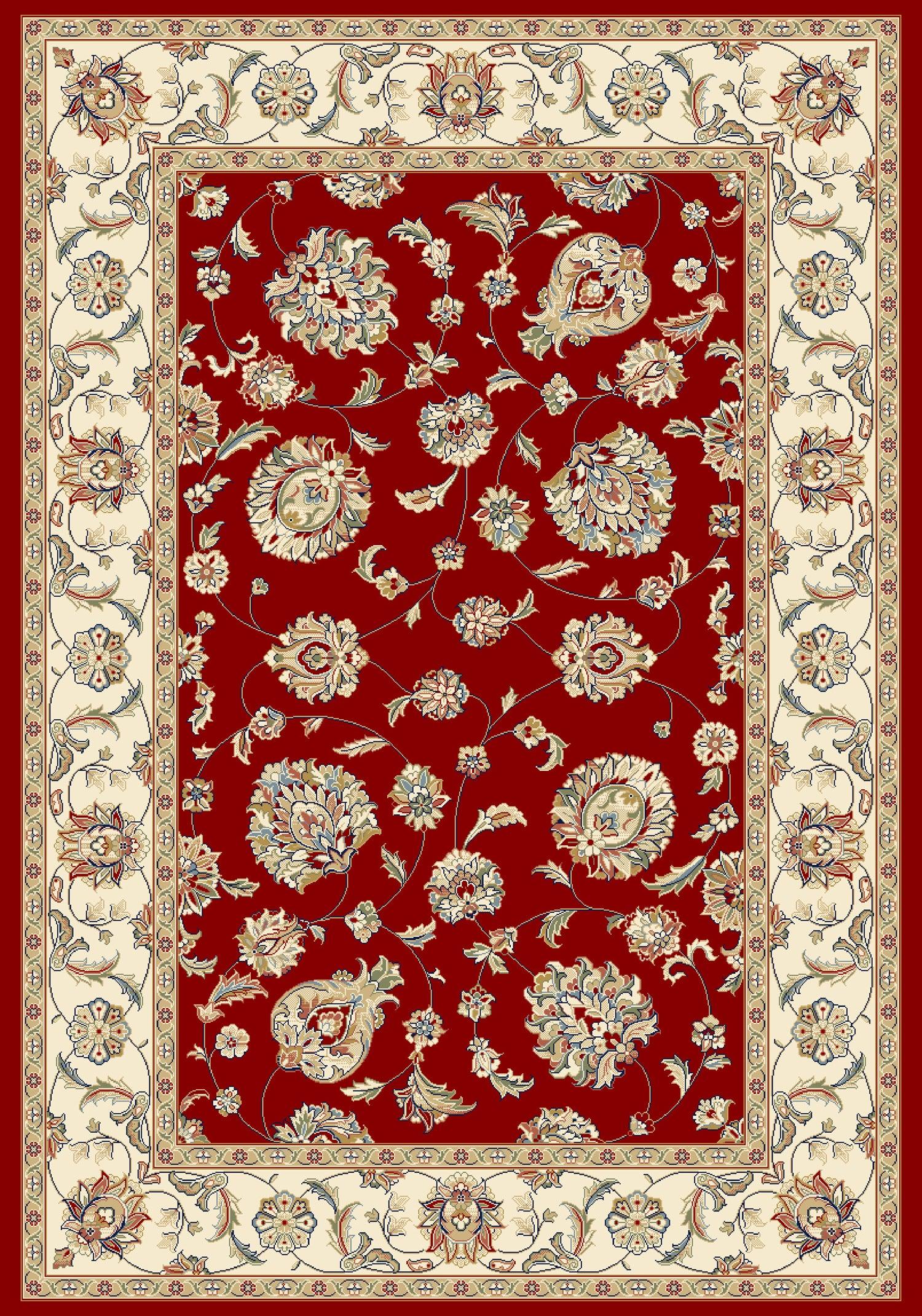 ANCIENT GARDEN 57365 RED/IVORY