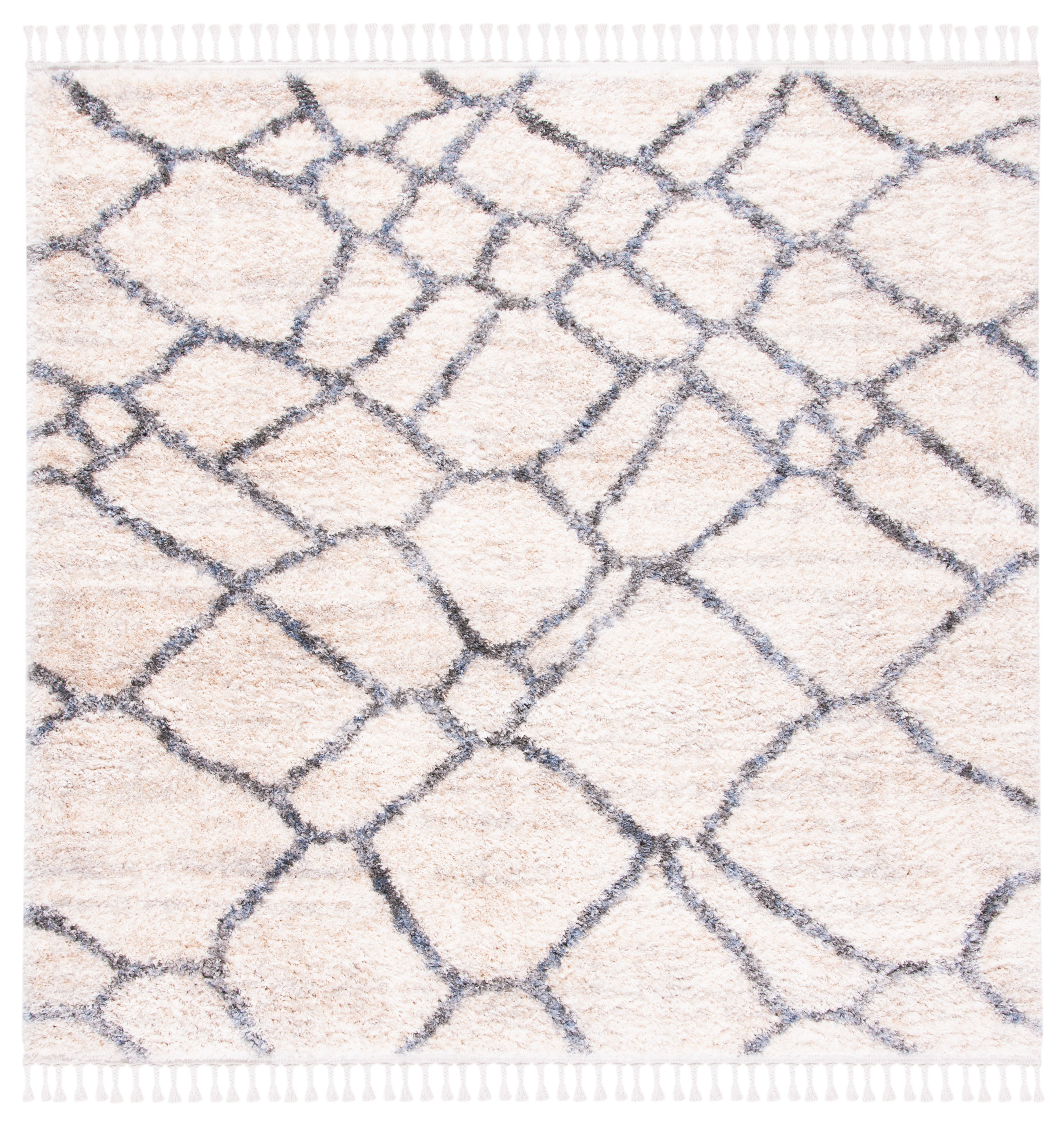 Berber Fringe Shag BFG629A Cream / Grey