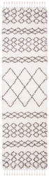 Moroccan Fringe Shag 300 MFG343A Ivory / Grey